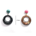 Fashion Acrylic Stud Jewellry para mujeres Púrpura Color Twisted Irregular Parring